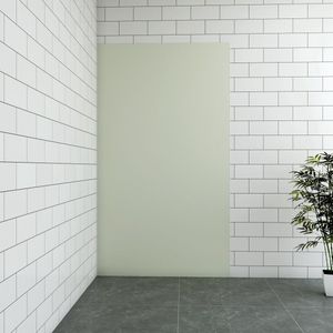 Aica B:80xH:210cm ivoorwitte aluminium composiet platen , 3 mm dik-Set van 1 douchewandpanelen inclusief profielen-Wandpanelen
