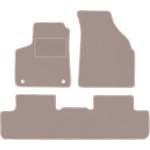 Beige velours matten voor: Daewoo Rezzo minivan (2000-2011)