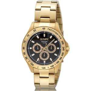 Olympic OL89HDD001 JEFFREY Horloge - Double - Bracelet - Zwart