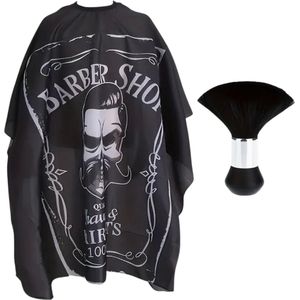 Livano Baardschort - Beard Bib - Scheerschort - Baard Cape - Kappersmantel - Kapmantel - Zwart