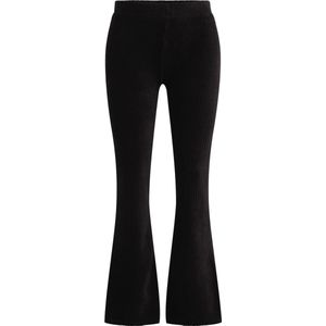 WE Fashion Dames flared legging van ribstof - Curve