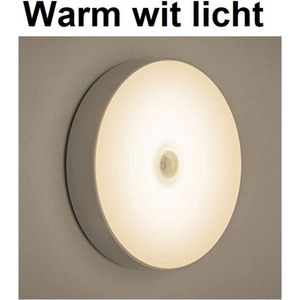 TechU™ 6 Stuks Intelligente Lamp met Sensor – Automatisch aan en uit – Nachtlamp – USB Oplaadbaar – Warm Wit Licht