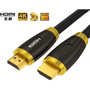 DrPhone Hi-Speed PRO® HDMI naar HDMI Kabel HDMI 2.0 - Gouden Connectoren - 5 Meter - Audio + Video - 18GBPS - 3D/4K (60Hz)- Ethernet