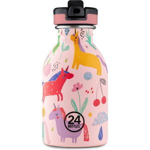 24Bottles Urban Fles 250 Ml Kids Collectie Met Gekleurd Sportdeksel Drinkfles