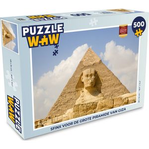 Puzzel Sfinx voor de grote piramide van Giza - Legpuzzel - Puzzel 500 stukjes