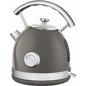 ProfiCook WKS 1192 - Vintage Retro waterkoker -Antraciet, Zilver  - 1.7L - 2200 W