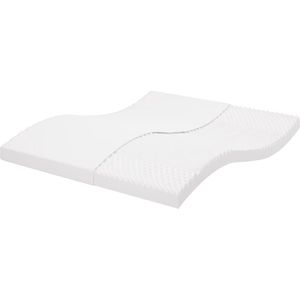 vidaXL - Schuimmatras - 7 - zones - hardheid - 20 - ILD - 200x210 - cm - wit