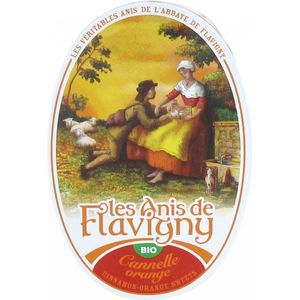 Les Anis de Flavigny Biologische Kaneel Sinaasappelsnoepjes 50 g