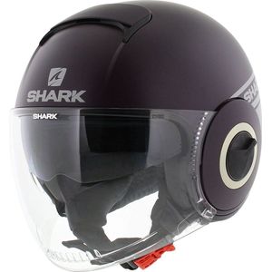 Shark Nano Jethelm Street Neon mat paars zilver XS - Motorhelm / luxe scooterhelm