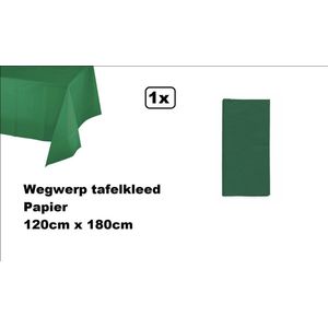 Wegwerp tafelkleed papier donker groen 120cm x 180cm - Thema feest festival thema feest evenement gala