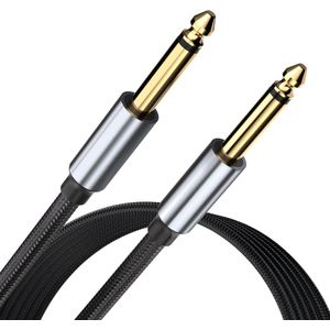 MMOBIEL Instrumentenkabel 6.35mm - Gitaarkabel - Audio Aux Jack Stereo Auxiliary Elektrische Gitaar Snoer voor Elektrische Gitaar, Toetsenbord, Mixer, Versterker, Luidspreker, Equalizer - 1,2m