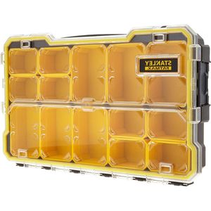 Professionele organizer voor het opbergen van kleine onderdelen en accessoires - transparant kras- en slagvast - stapelbaar - zijvergrendelingssysteem