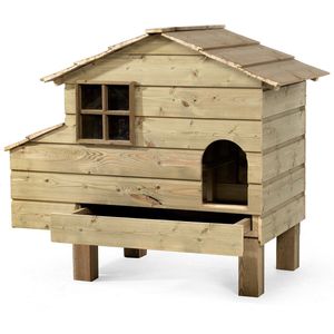 Wood Selections Kippenhok Henri - Kippenren - Nachthok Kippen voor buiten - kippenhok met buitenverblijf - Dierenverblijf