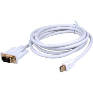 XIB Mini Displayport naar VGA kabel 1.8m / Mini DP to VGA 180cm - Wit
