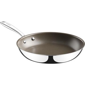 24-cm titanium keramische braadpan inductie anti-aanbaklaag Tri-ply roestvrijstalen pan - voor alle warmtebronnen - ovenbestendig