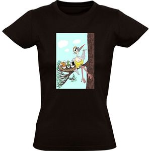 Vogel Dames T-shirt - roken - sigaret - grappig