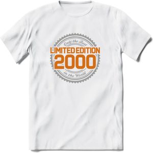 2000 Limited Edition Ring T-Shirt | Zilver - Goud | Grappig Verjaardag en Feest Cadeau Shirt | Dames - Heren - Unisex | Tshirt Kleding Kado | - Wit - S