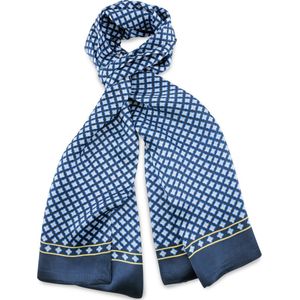 We Love Ties - Herensjaal Valerio - blauw / wit / geel