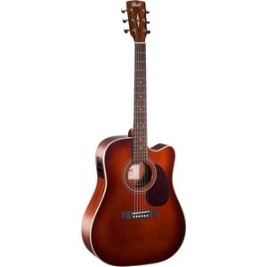 Cort MR500E, brown open pore - Elektro-akoestische gitaar, staalsnarig - naturel