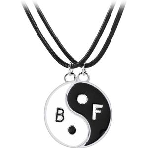 Bixorp Friends BFF ketting voor 2 met Yin Yang 2 helften ""Best Friends"" - Vriendschapsketting Meisjes - Best Friends Ketting Vriendschap Cadeau voor Twee
