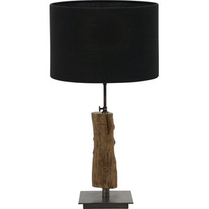 Light and Living tafellamp - zwart - hout - SS103020