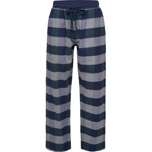 Phil & Co Heren Pyjamabroek Lang Geruit Flanel Blauw/Groen - Maat XL
