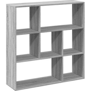 vidaXL - Kamerscherm - / - boekenkast - 102x29x103,5 - cm - hout - grijs - sonoma