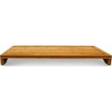 Relaxdays snijplank bamboe - afdekplaat hout - met saprand - 52 x 29 cm - serveerplank