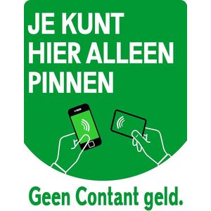 Alleen pinnen kassa sticker