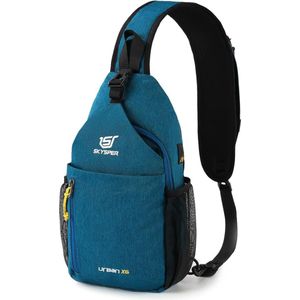 Schoudertas, borsttas, lichte sling bag, klein, waterdicht, crossbody schoudertas voor wandelen, outdoor, sport, reizen