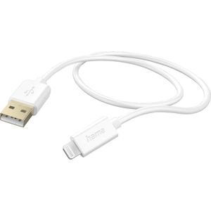 Hama USB-laadkabel USB 2.0 Apple Lightning stekker, USB-A stekker 1.50 m Wit 00201581
