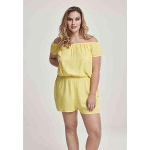 Urban Classics - Off Shoulder Playsuit - XL - Geel