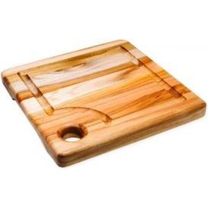 Teakhouse Serveerplank - Marine - Edge Grain Met Vingergreep - Sapgoot - 20 cm x 20 cm - Bruin