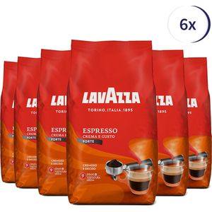 Lavazza Crema e Gusto Forte koffiebonen 1kg x6