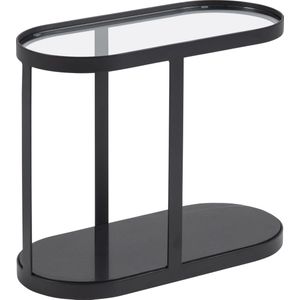 Como Salontafel - 56 x 26 cm - Zwart met Glas