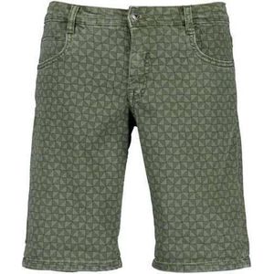 Blue Seven heren short - jogg jeans short heren - groen print - 345020 - maat XL