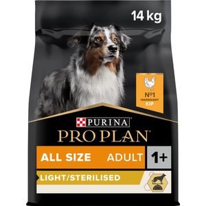 Pro Plan All Sized Adult Light/Sterilised - Hondenvoer Droogvoer - Kip - 14 kg
