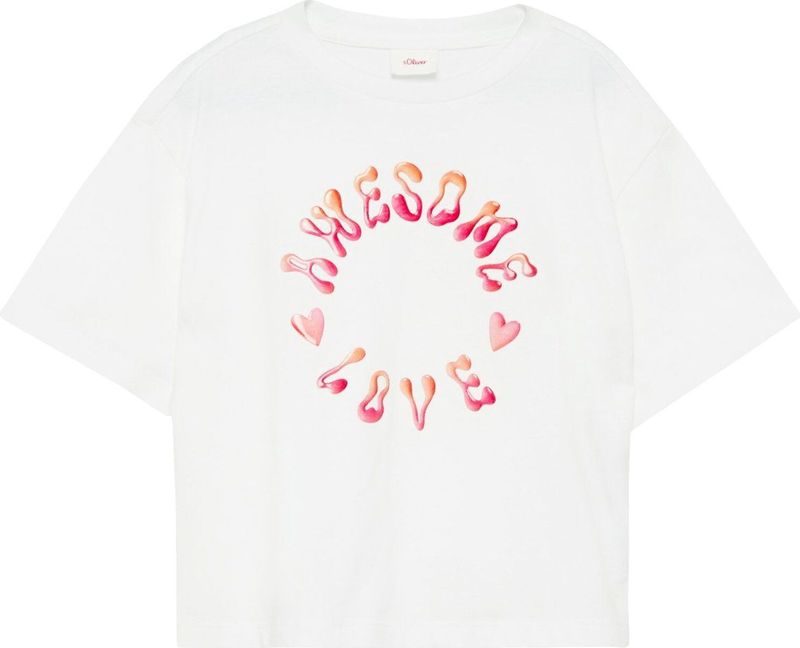 s.Oliver - T-shirt - Maat 128/134 - Meisjes - 0100 white -