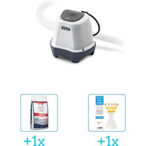 Intex QS200 zoutwatersysteem - tot 8.327 liter inclusief Zwembadzout 15 kg. (1 stuks) & WAYS Testrips (1 stuks)