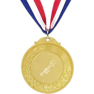 Akyol - trompet medaille goudkleuring - Trompet - beste trompet speler - leuk cadeau voor je vriend om te geven - verjaardag muzikant