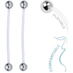 Fako Bijoux® - Zwangerschapspiercing - Bioplast Classic - 2 Stuks