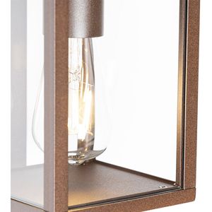 QAZQA charlois - Industriele Buitenlamp voor buiten - 1 lichts - D 21.5 cm - Roestbruin - Industrieel - Buitenverlichting