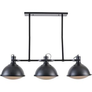 Vintage Industrieel - Hanglamp - 3 Lichts - Kantelbaar - Ø 35 cm - Zwart