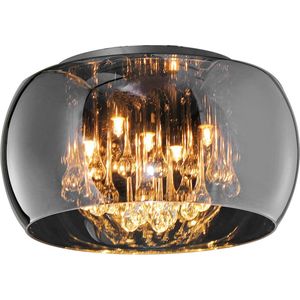 LED Plafondlamp - Torna Vapiro - G9 Fitting - Dimbaar - Rond - Mat Chroom - Glas