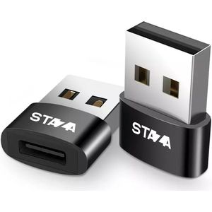 USB C naar USB Adapter - LIMITED BRANDED EDITION - USB-C naar USB convertor - opzetstuk - office - USB 3.1 to USB C HUB - pc - laptop - USB C naar USB A female - telefoon - adapter - USB-A - Zwart