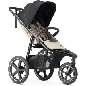 Deryan Luxe Bolt hardloop kinderwagen - Jogging buggy - Runner - Inclusief muggennet en pomp - Creme