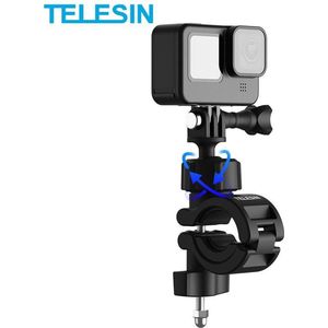 Telesin 360 Graden Rotatie Fiets Motorfiets Handle Bar Mount Houder voor GoPro / Insta360 / DJI Osmo en Action Cameras