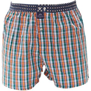 McAlson Heren Boxershort Geruit Groen & Oranje Multicolour L