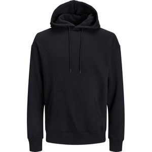 JACK & JONES Star basic sweat hood regular fit - heren hoodie katoenmengsel met capuchon - zwart - Maat: M