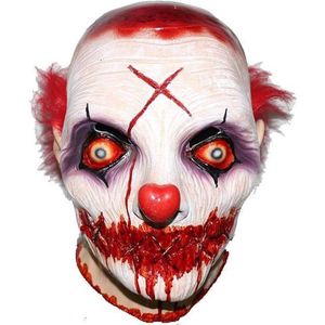 Killer clown masker met dichtgenaaide mond